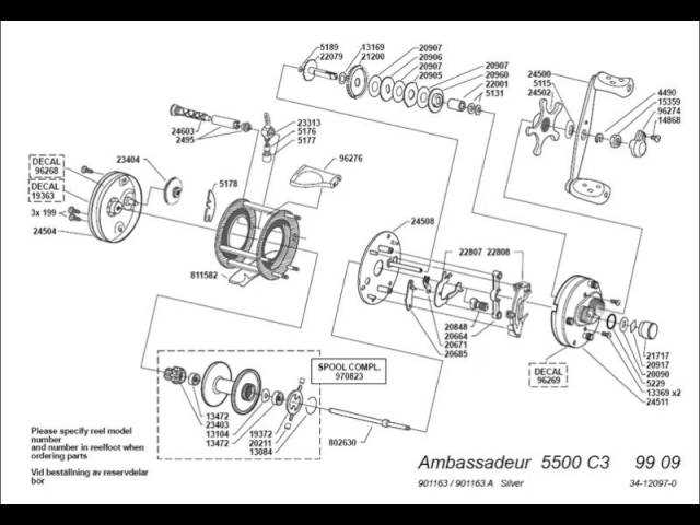 baitcasting reel parts diagram