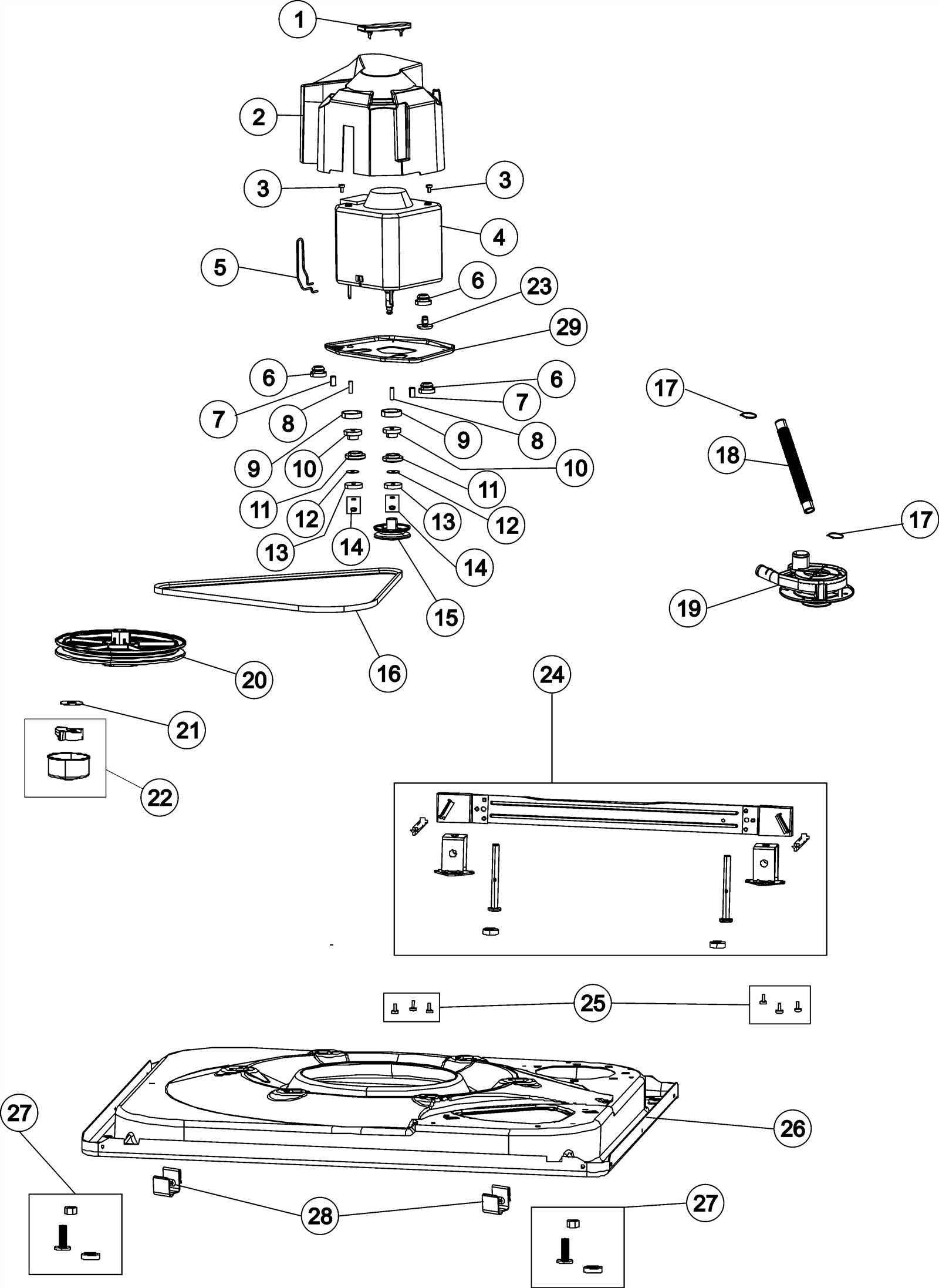 admiral washing machine parts diagram