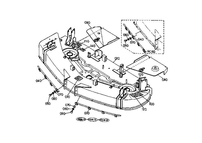 kubota 60 inch mower deck parts diagram