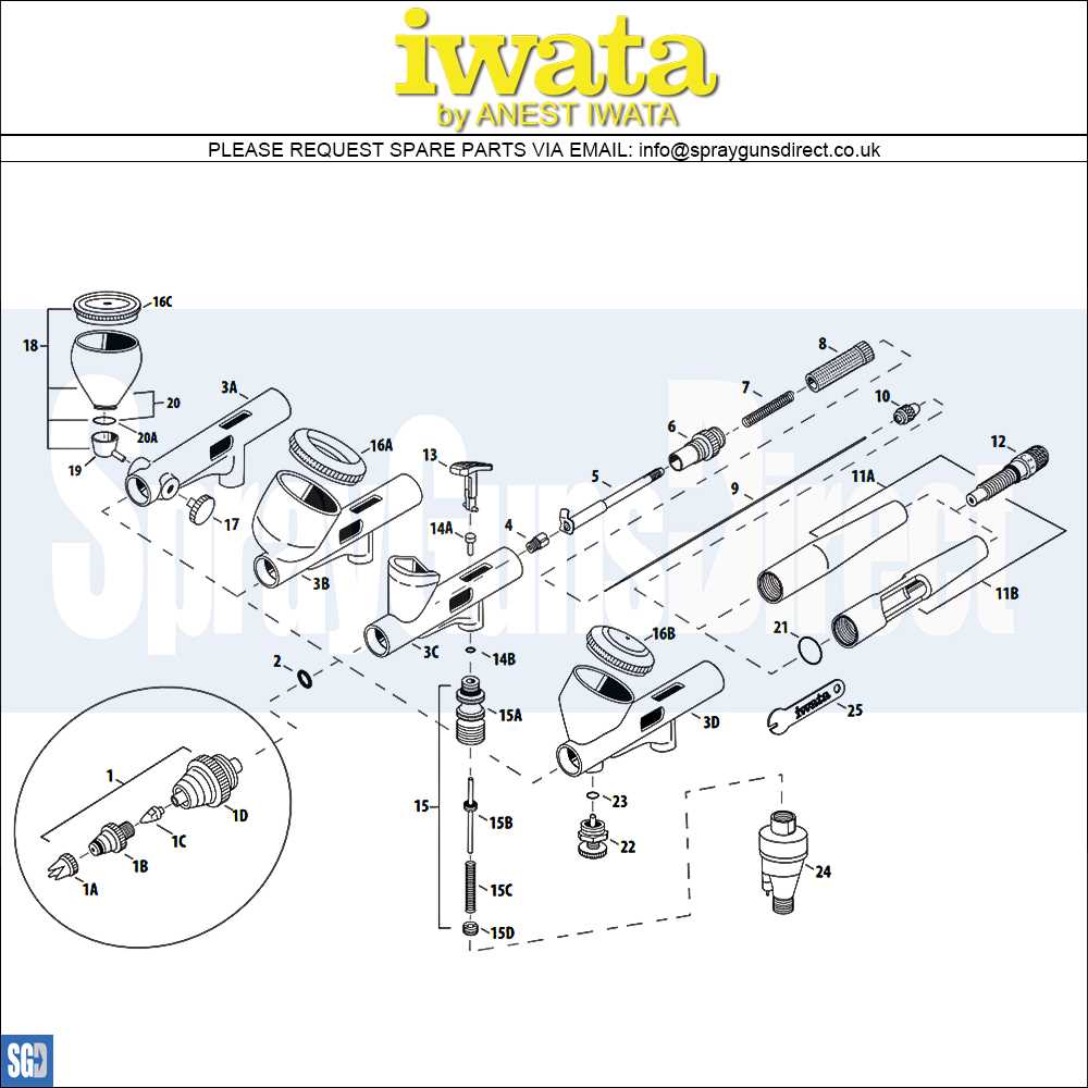 airbrush parts diagram