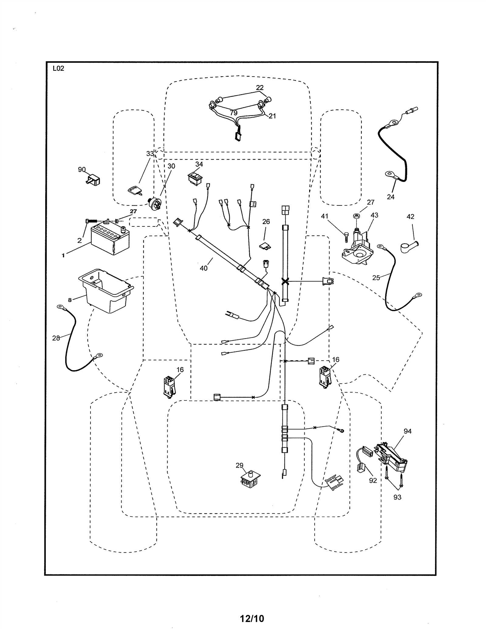 ariens 42 inch riding mower parts diagram