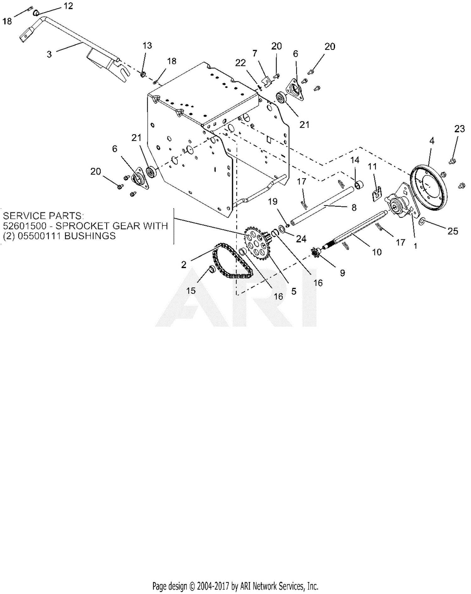 ariens deluxe 28 parts diagram