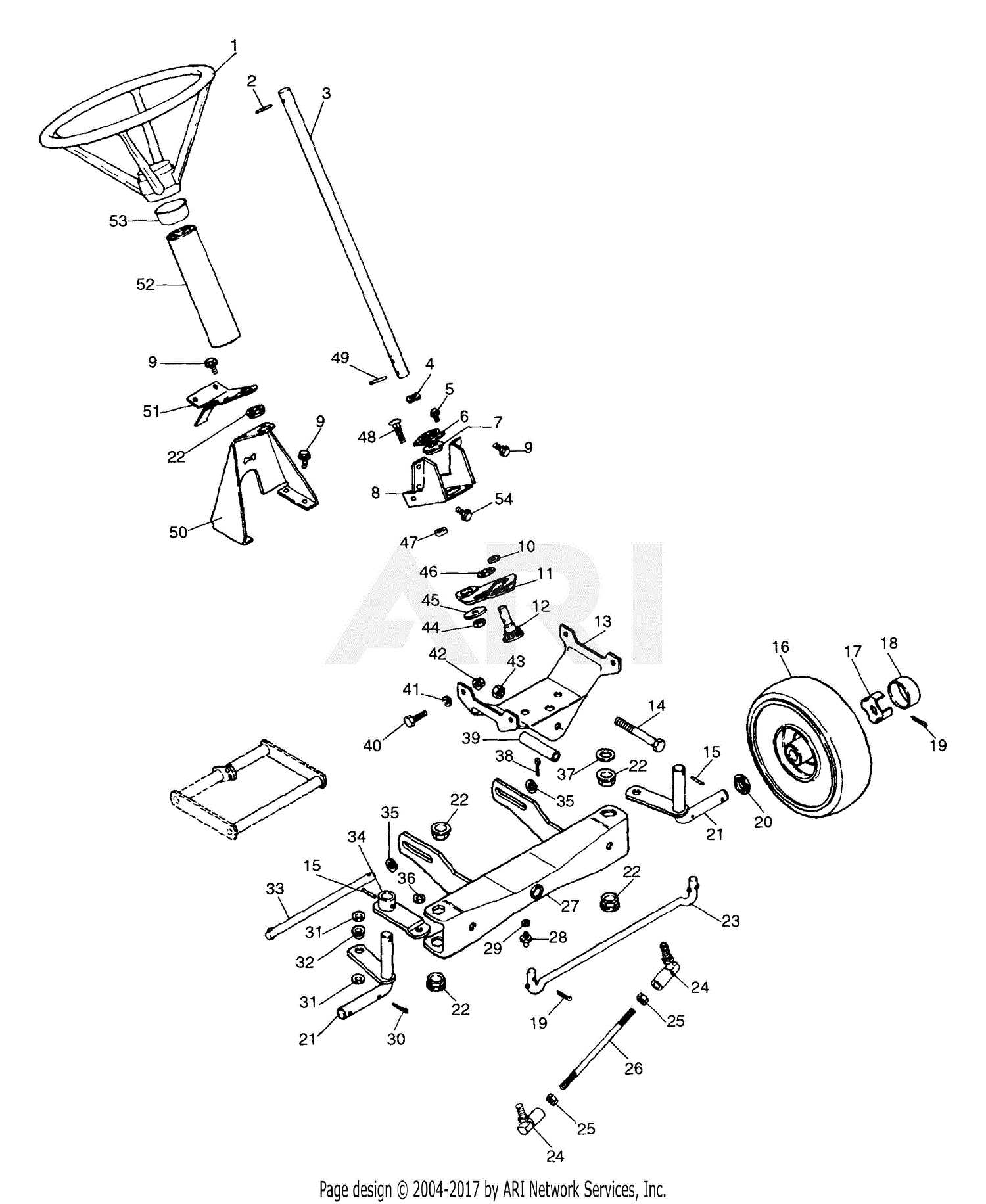 ariens lawn mower parts diagram