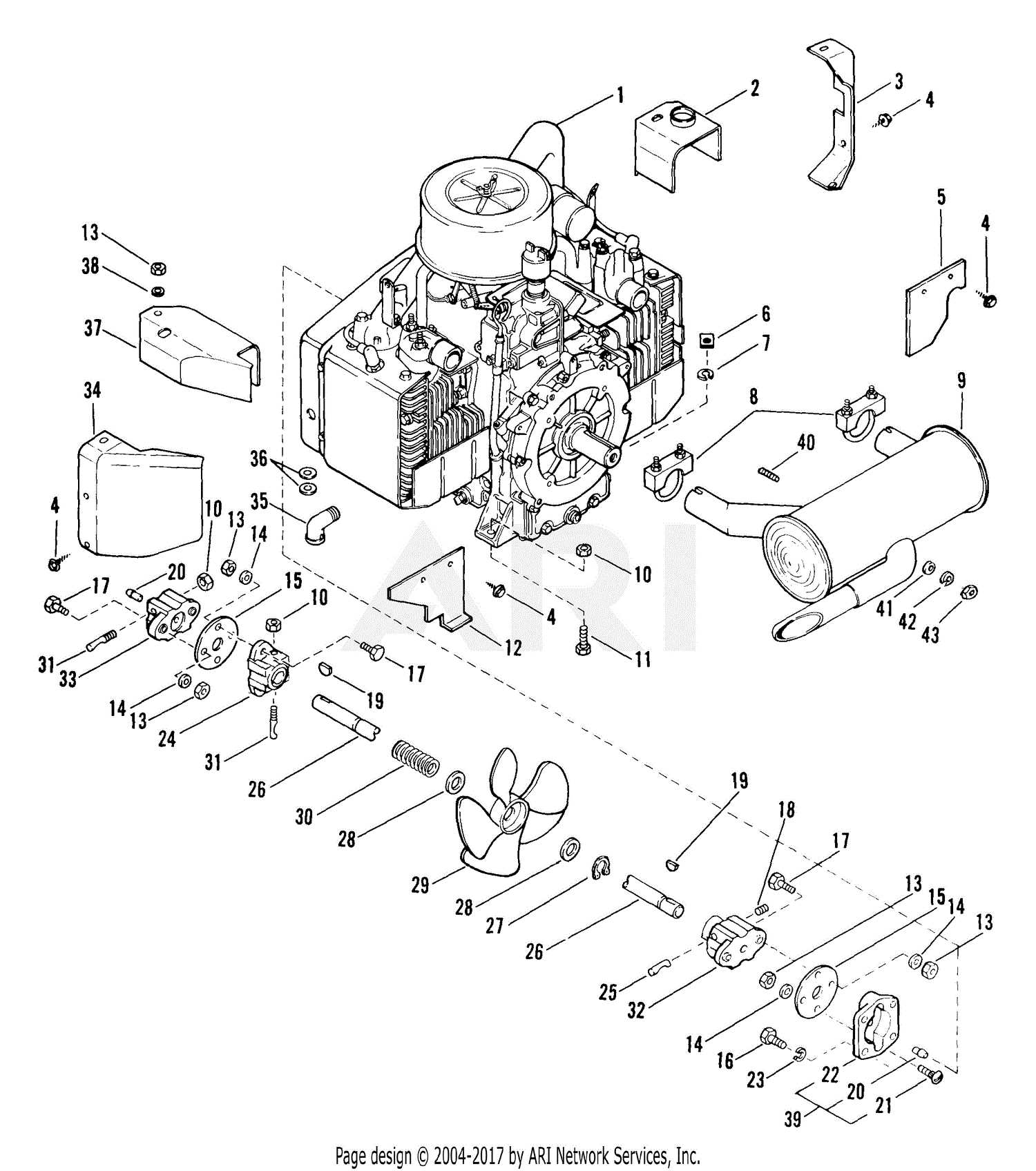 ariens riding mower parts diagram