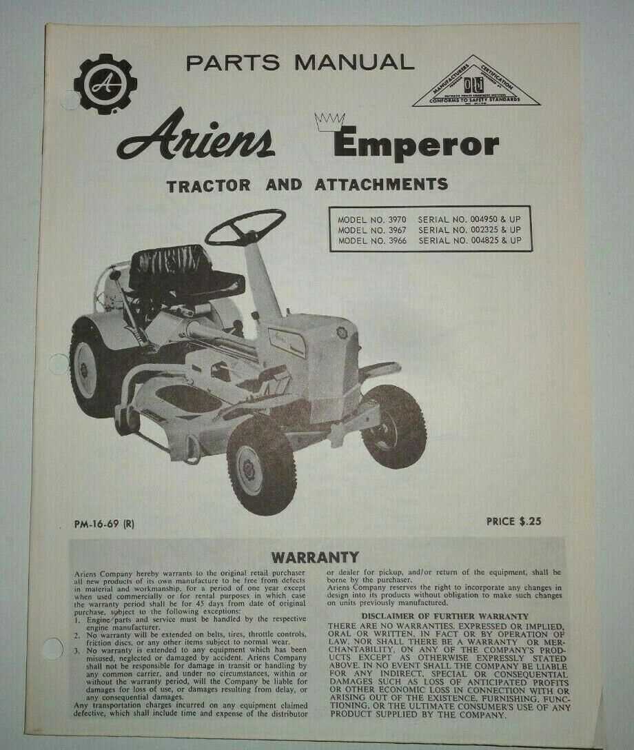 ariens riding mower parts diagram