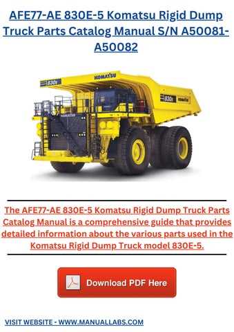 dump truck parts diagram