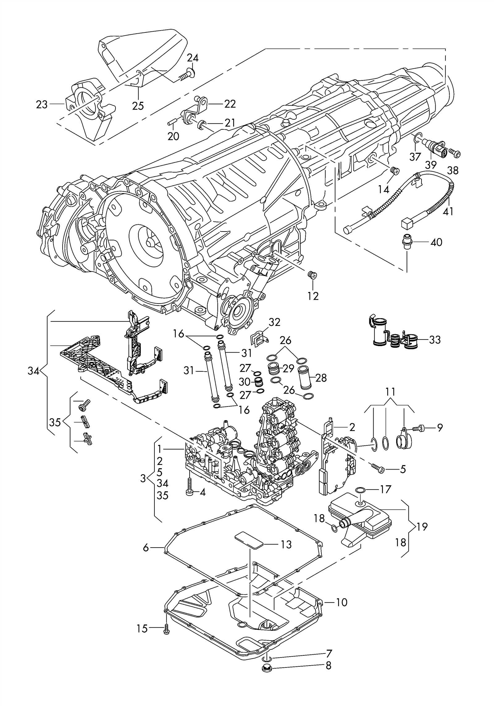 auto transmission parts diagram