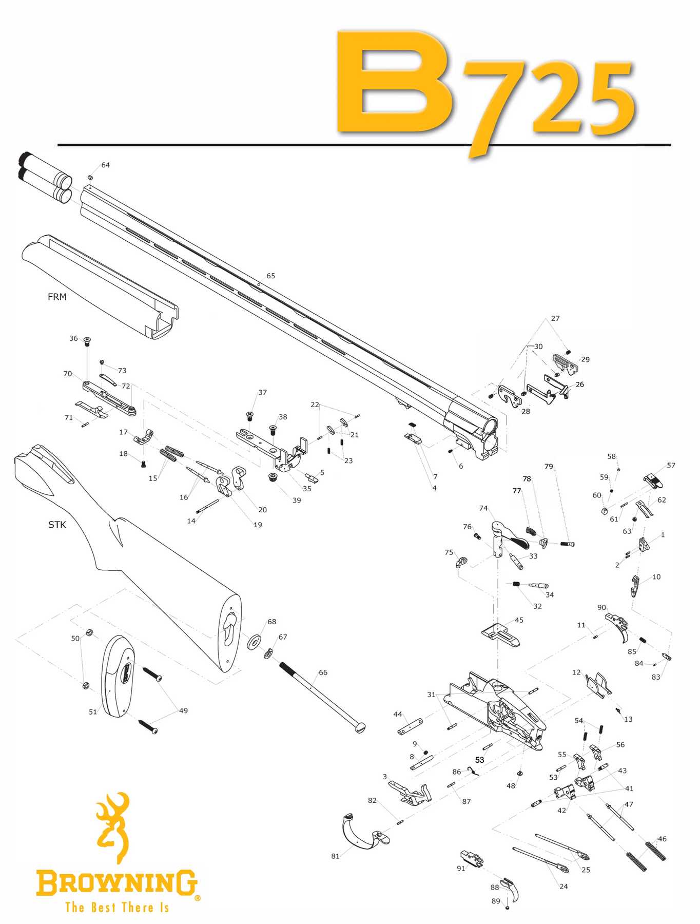 browning citori parts diagram