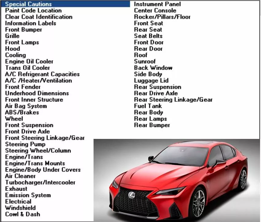 ford explorer body parts diagram