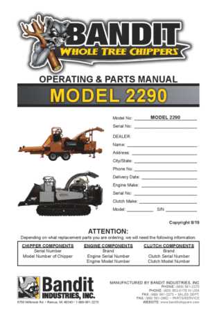 bandit chipper parts diagram