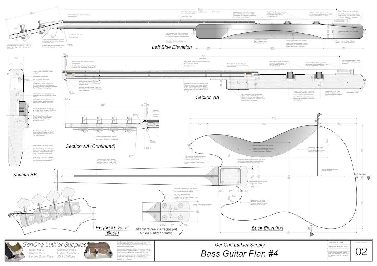 bass guitar parts diagram