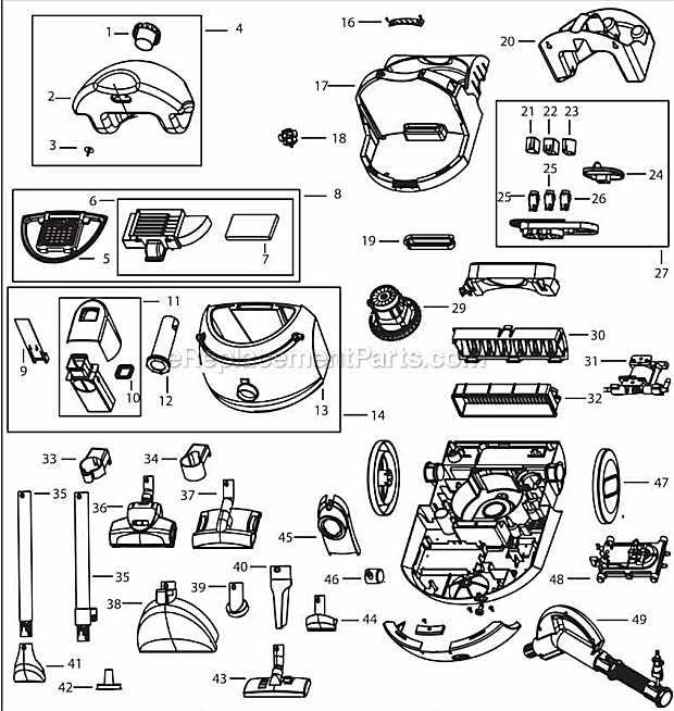 bissell big green machine parts diagram