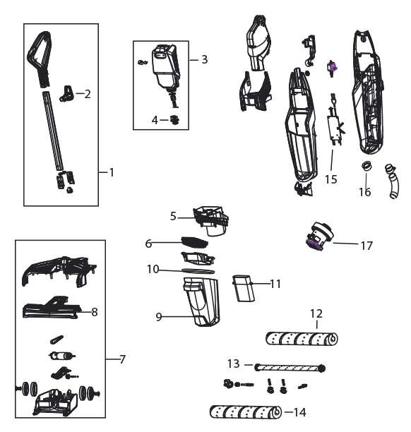 bissell cleanview parts diagram