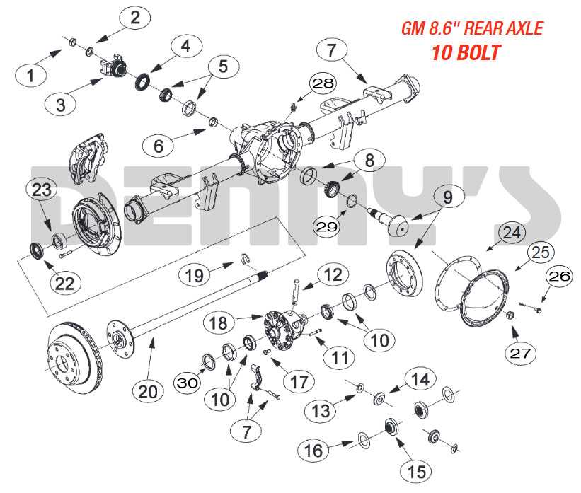 rear differential parts diagram