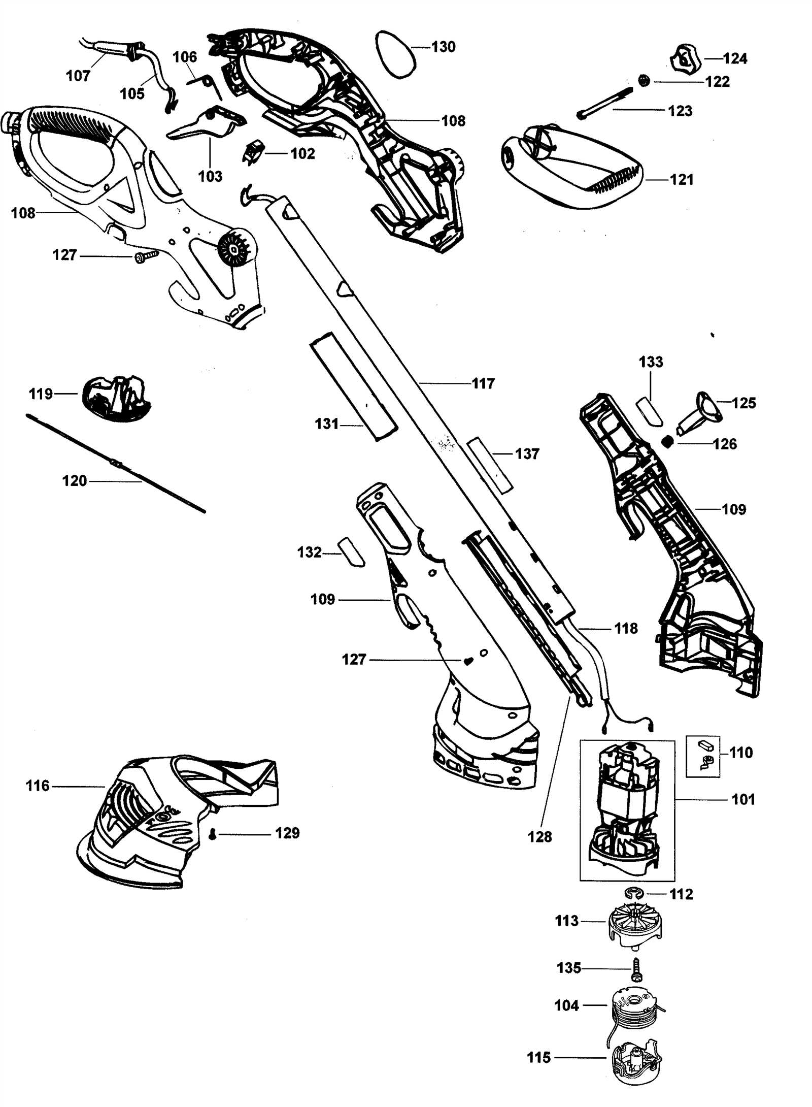 black and decker grass hog parts diagram