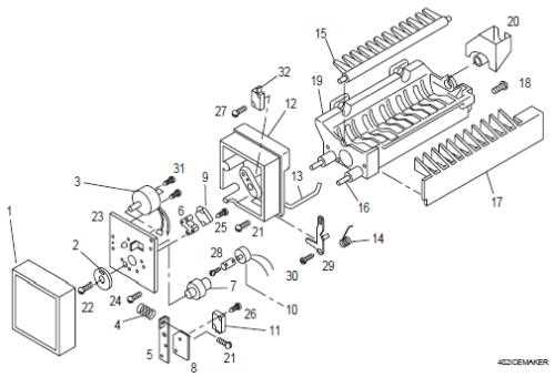 u line ice maker parts diagram