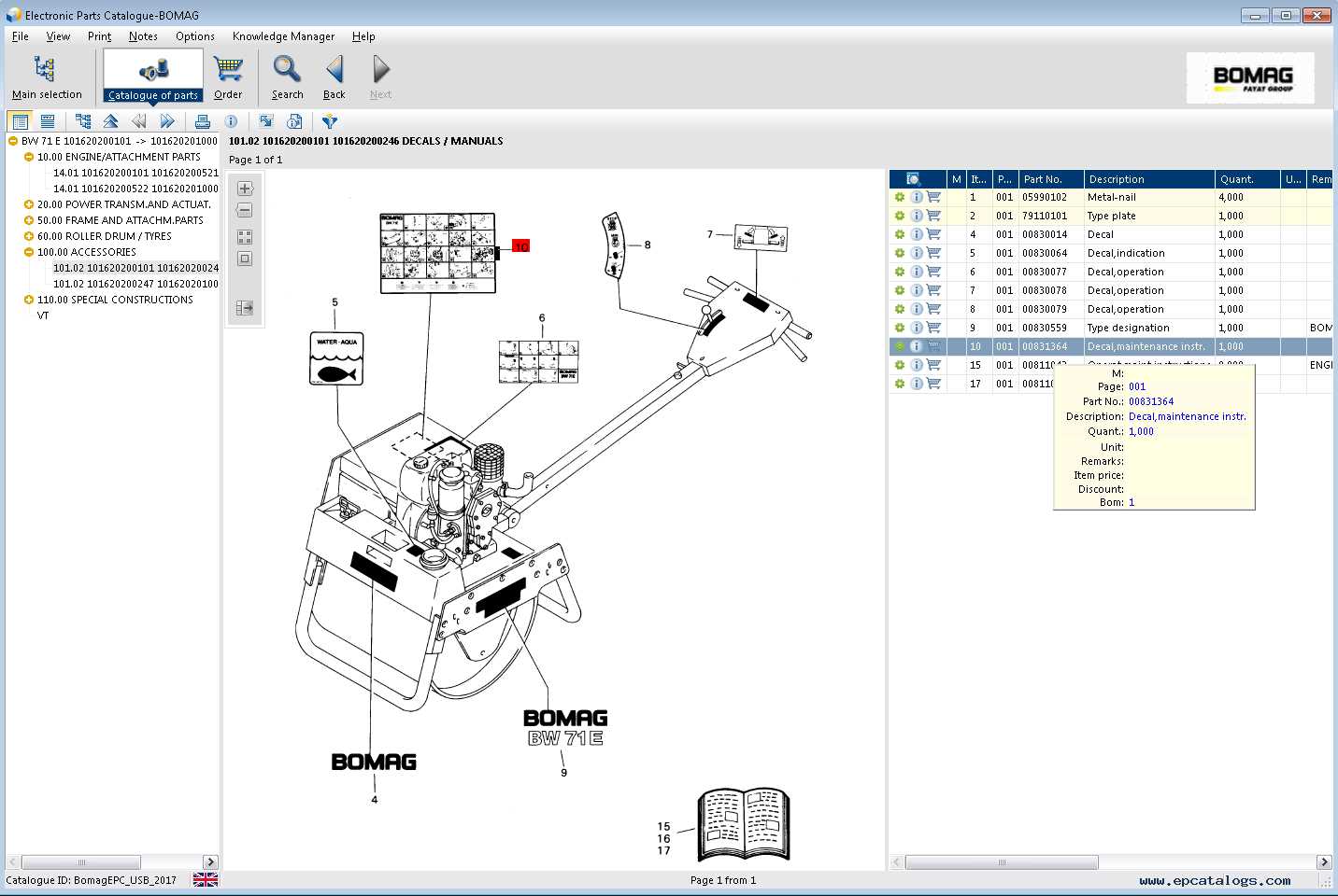 bomag bt65 parts diagram