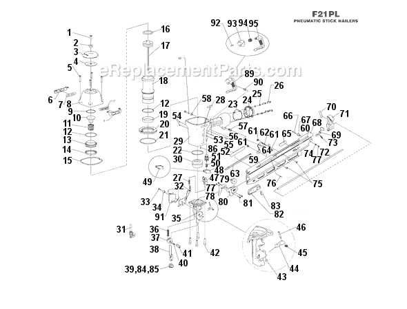 bostitch nail gun parts diagram