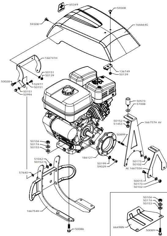 earthquake tiller parts diagram