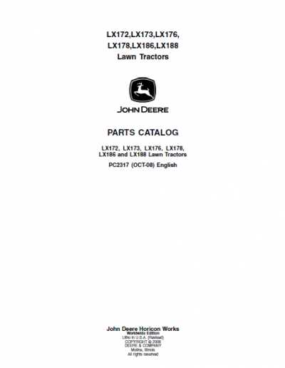 john deere lx176 parts diagram