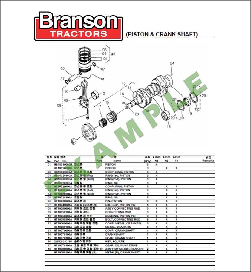 branson tractor parts diagram