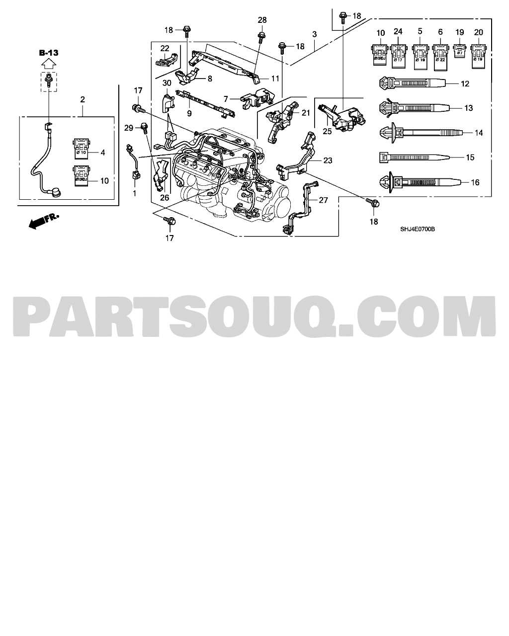 2007 honda odyssey engine parts diagram