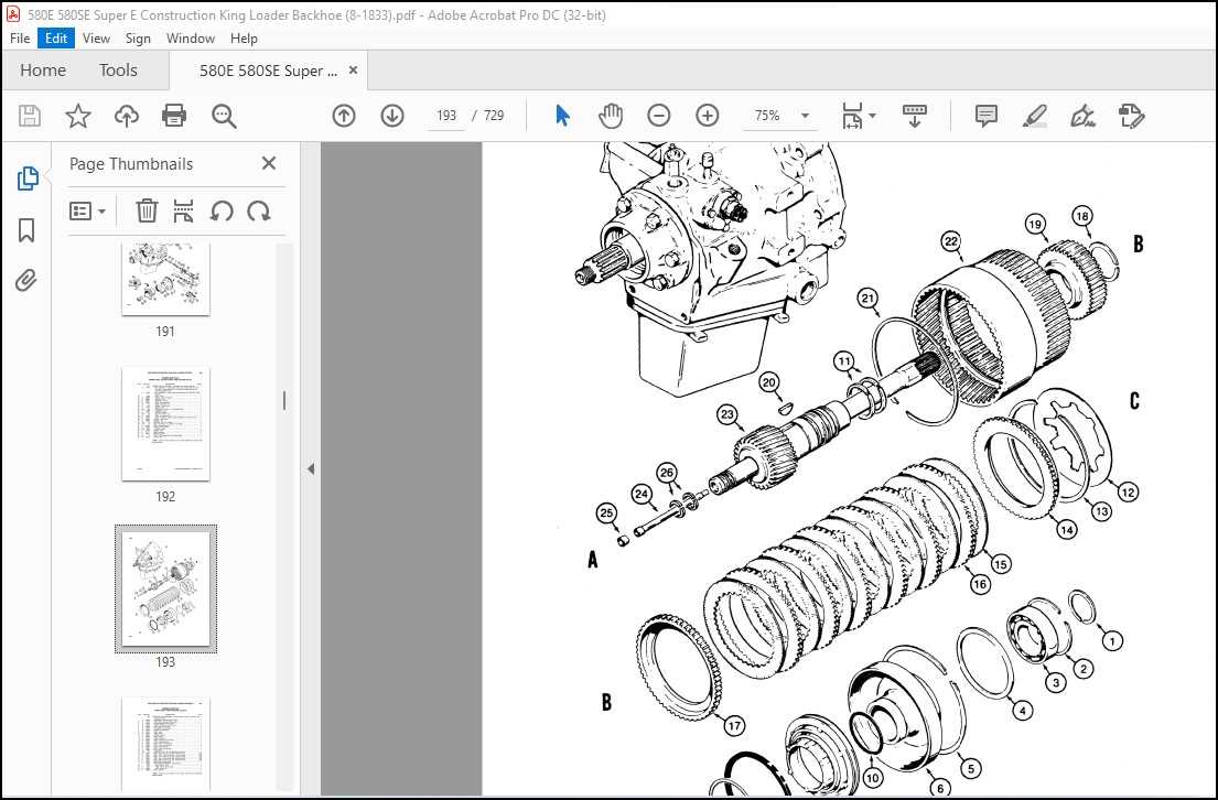 case 580 backhoe parts diagram