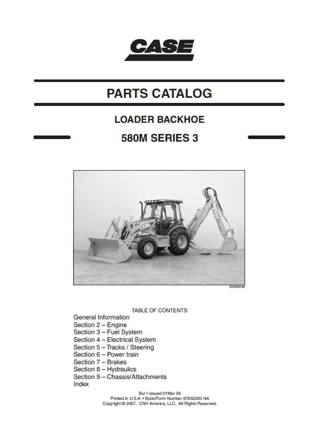 case backhoe parts diagram