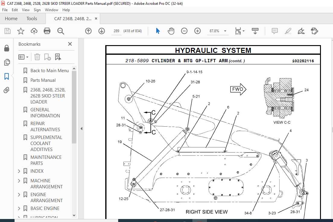 cat skid steer parts diagram