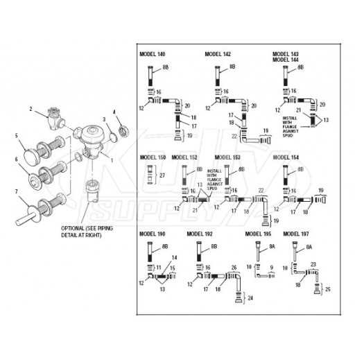 sloan flushometer parts diagram