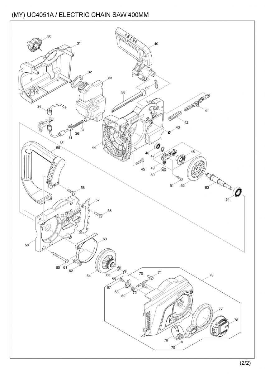 chainsaw parts diagram