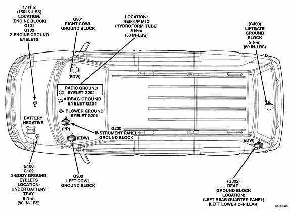 chrysler town and country parts diagram