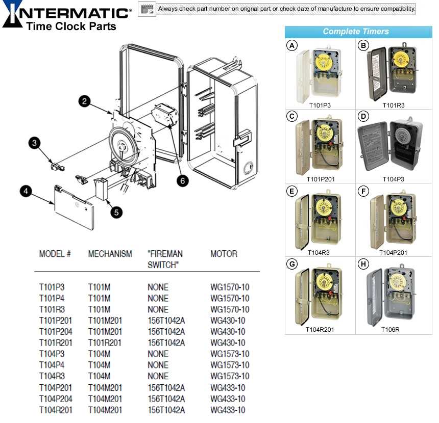 clock parts diagram