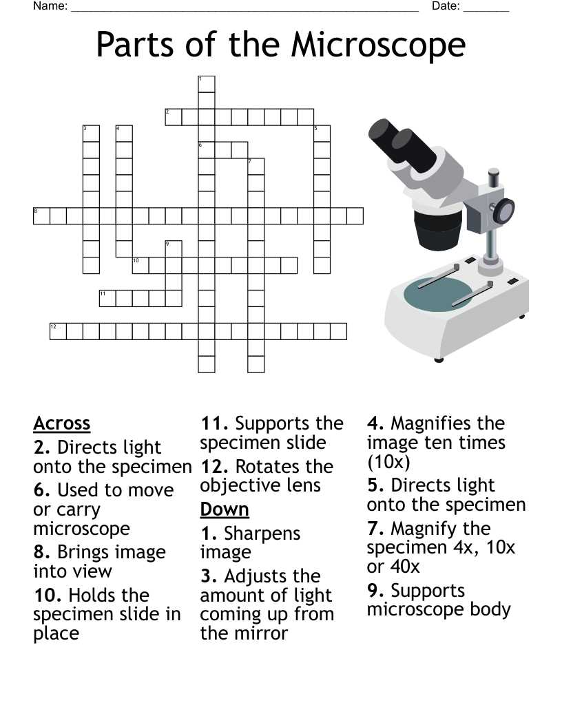 lab equipment part 1 diagram crossword