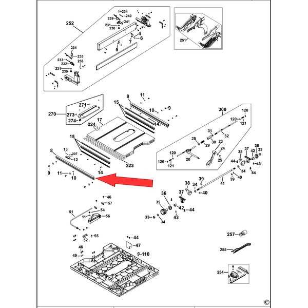 dewalt table saw parts diagram