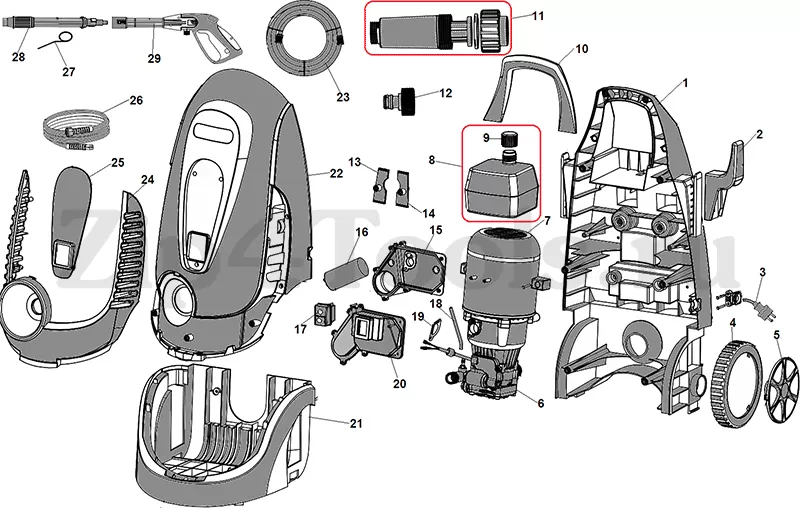 bissell little green parts diagram