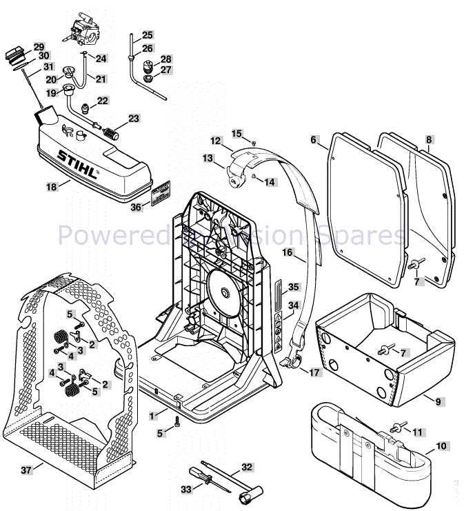 stihl br 450 parts diagram