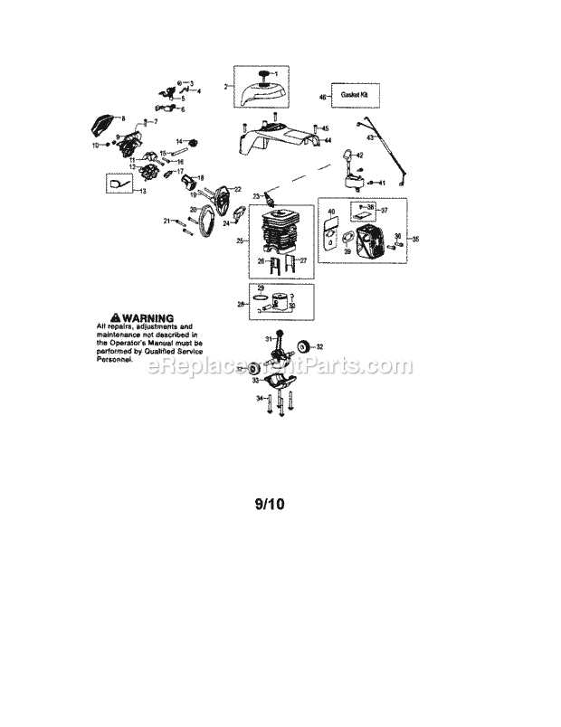 craftsman 358 chainsaw parts diagram