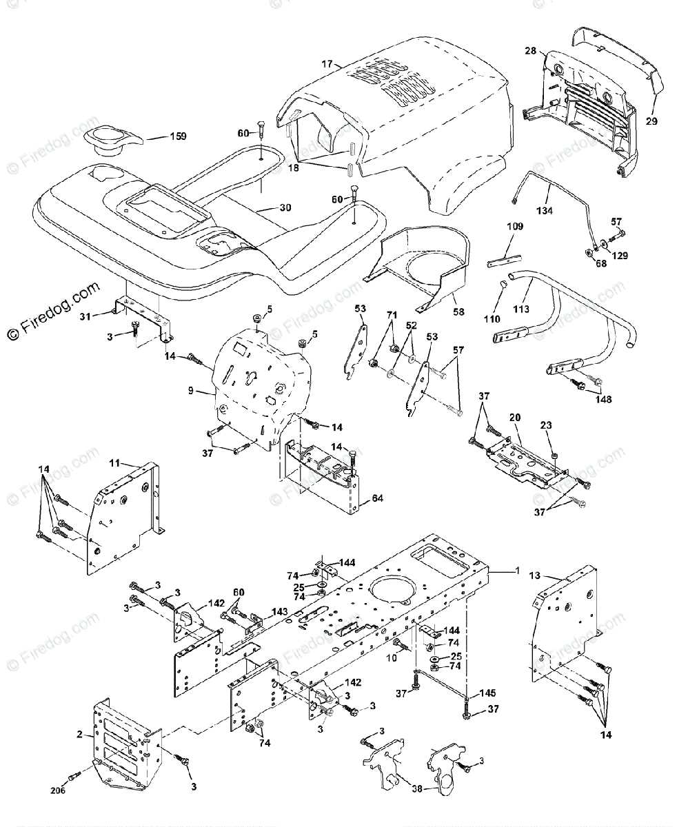 craftsman 46 riding mower parts diagram