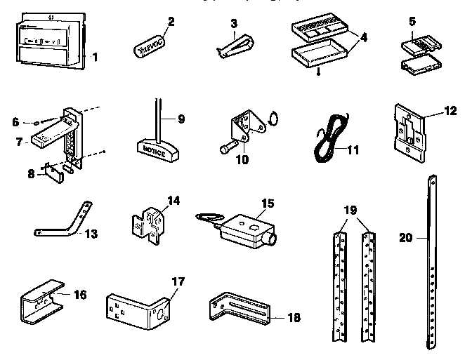 craftsman garage door opener parts diagram