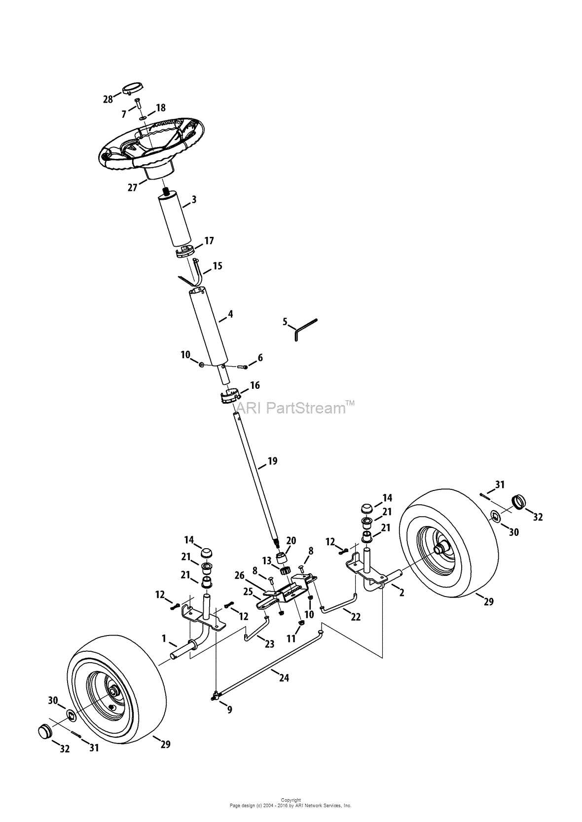 craftsman gt5000 48 deck parts diagram