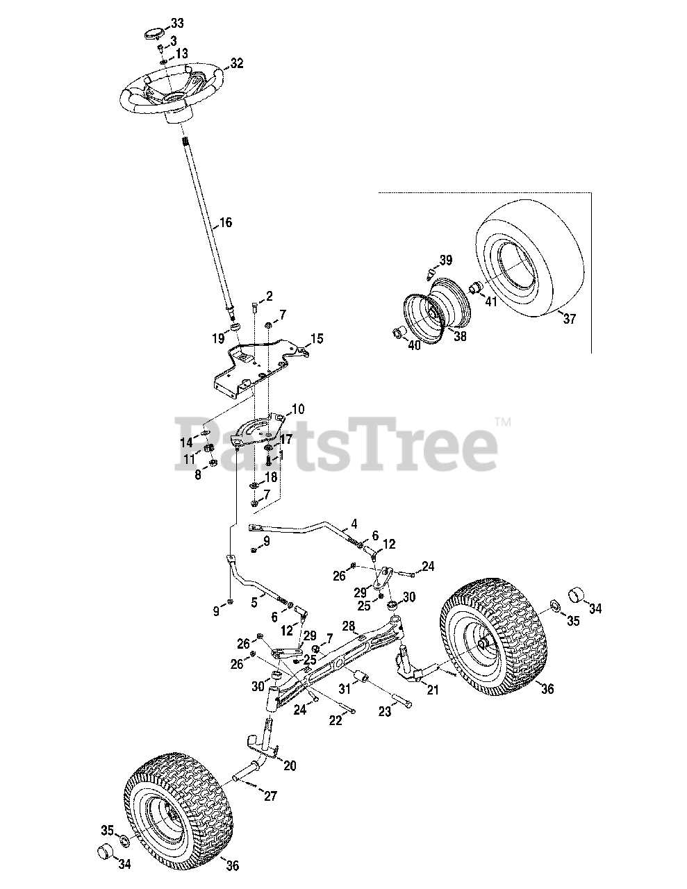 craftsman gt5000 parts diagram