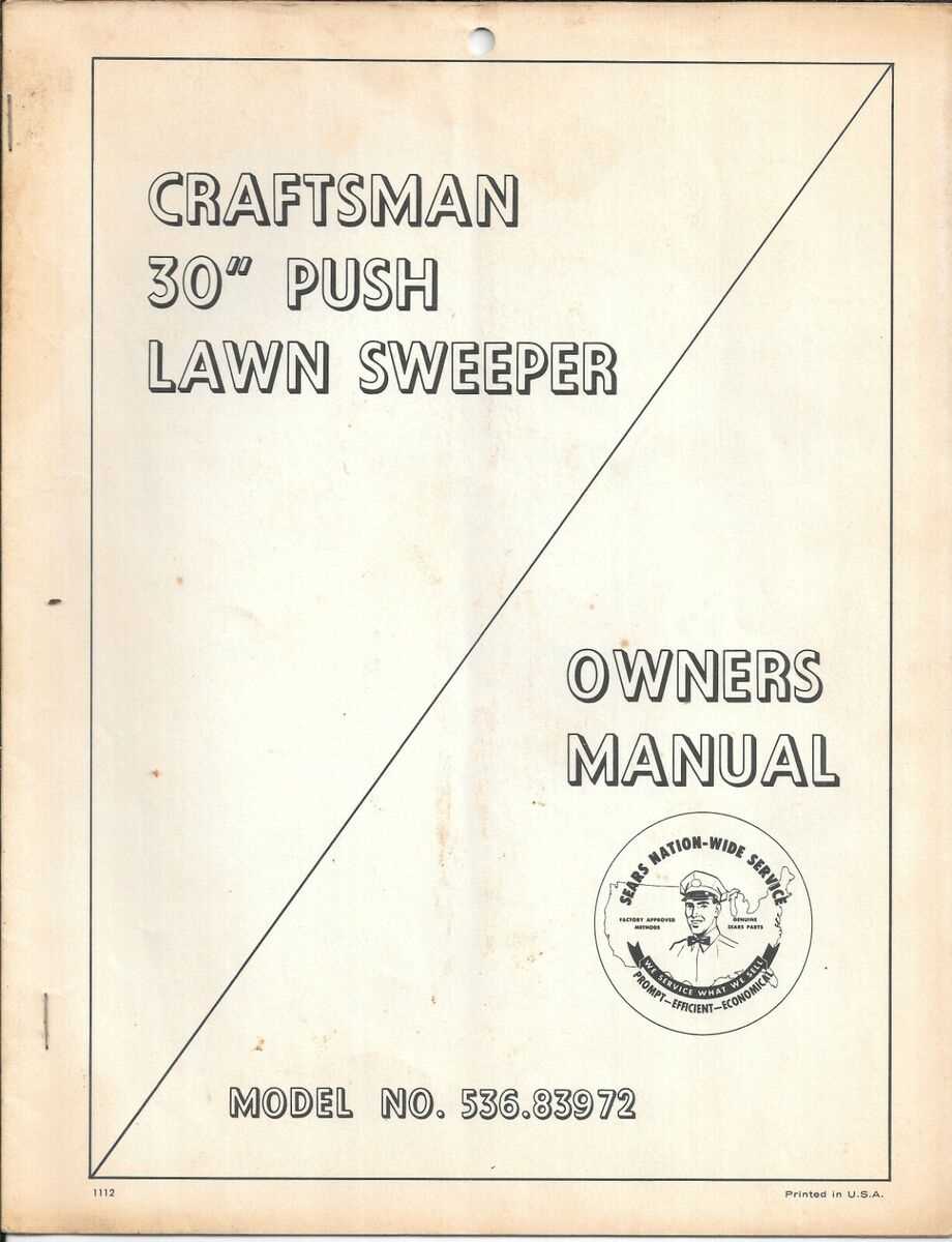 craftsman lawn sweeper parts diagram