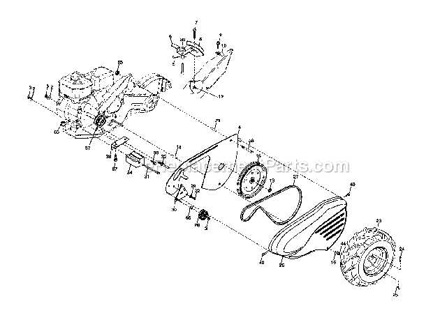 craftsman rototiller parts diagram