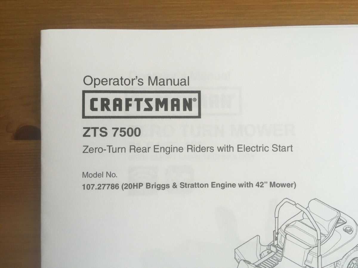 craftsman zts 7500 parts diagram