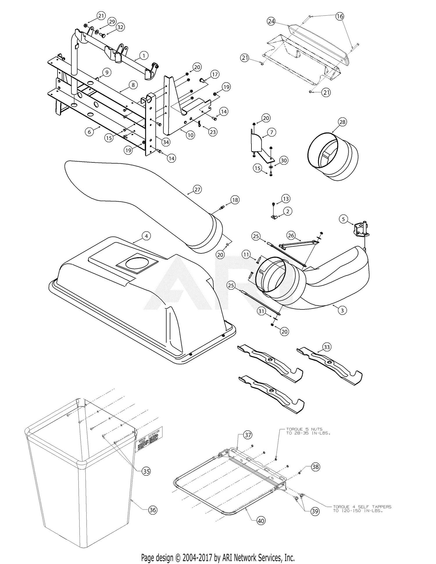 cub cadet bagger parts diagram