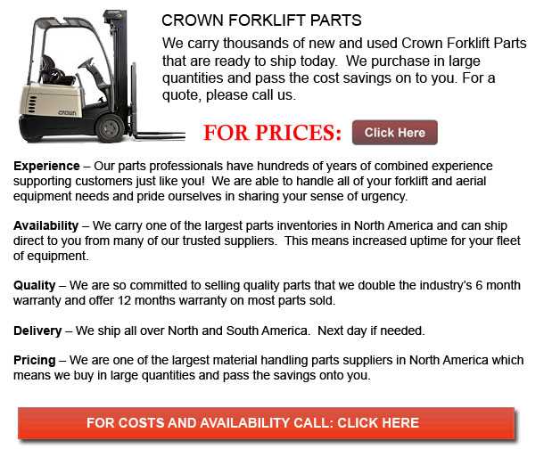 crown forklift parts diagram
