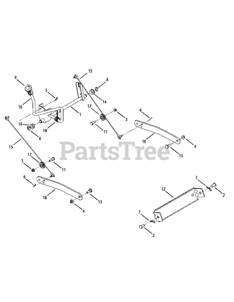 cub cadet gt1554 parts diagram