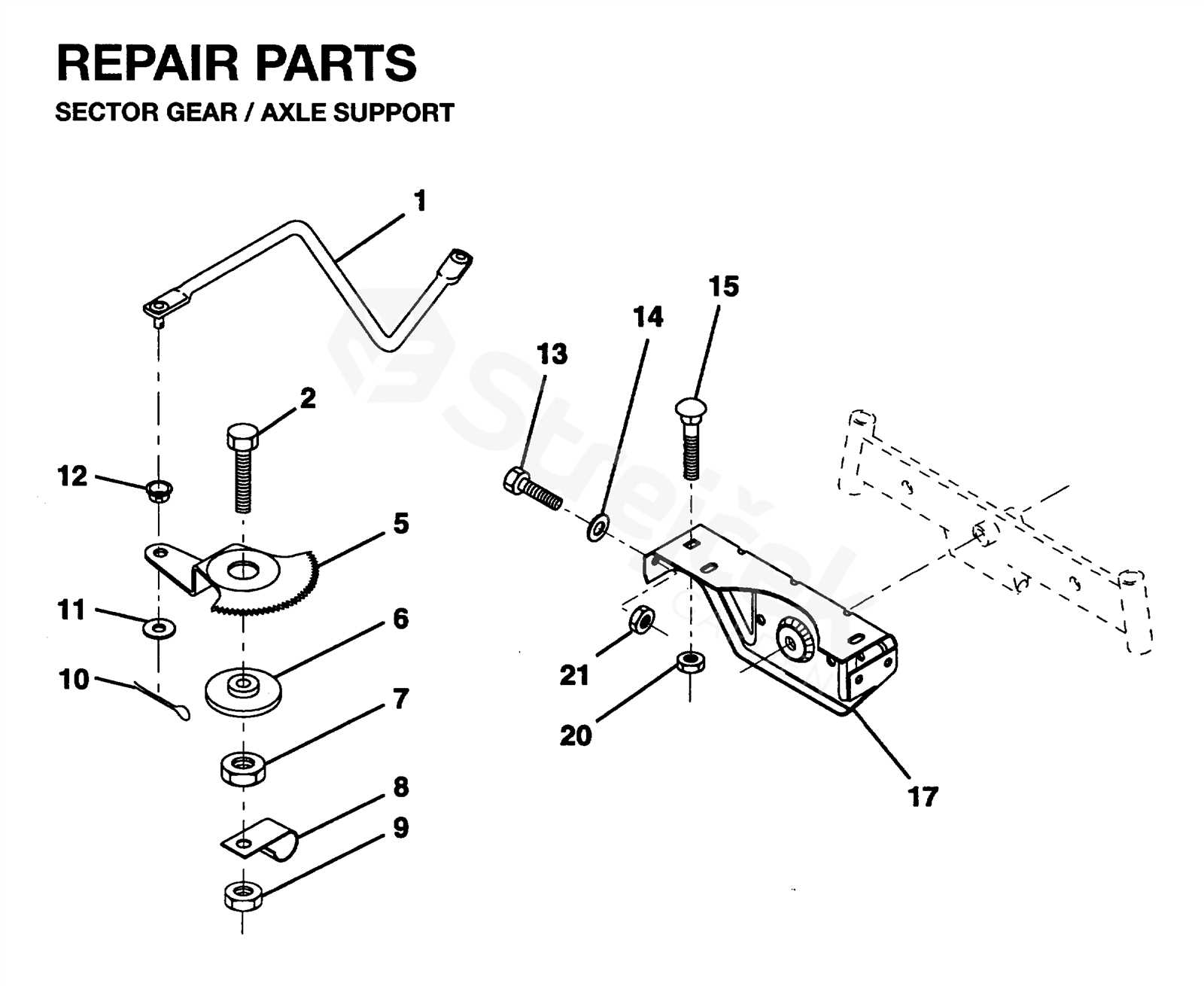 cub cadet lt1042 steering parts diagram