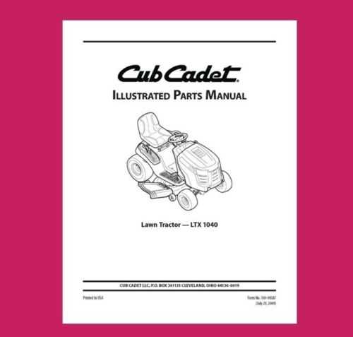 cub cadet ltx 1050 deck parts diagram